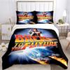 Back To The Future Pattern All Season Duvet Cover Bedding Comforter set Soft Quilt Cover and Pillowcases SingleDouble/Queen/King