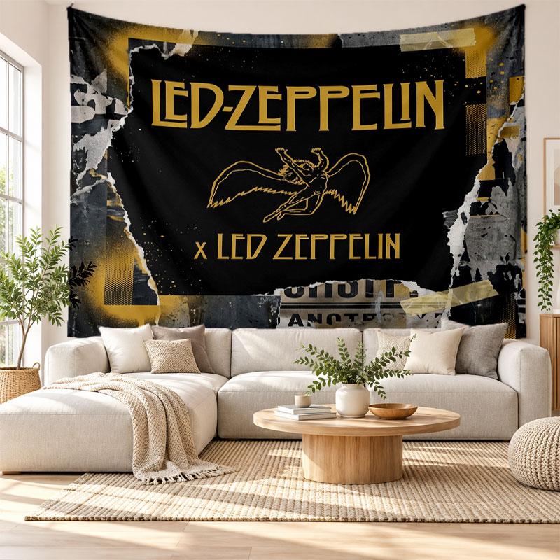 Led Zeppelin Wall Tapestry, Soft Fabric Wall Hanging, Decorative Backdrop For Bedroom Home Wall Art