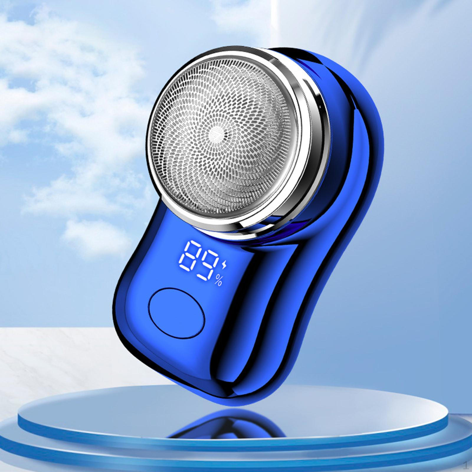 

Компактная электробритва для мужчин с цифровым дисплеем для удаления волос на лице blue