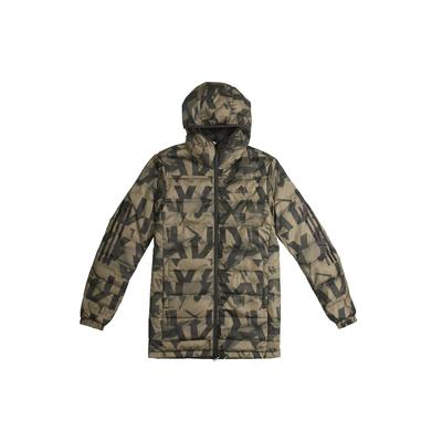 Outdoor Wendbare Daunenjacke Mittellang Winter Herren Oberbekleidung Olivbraun FR6635