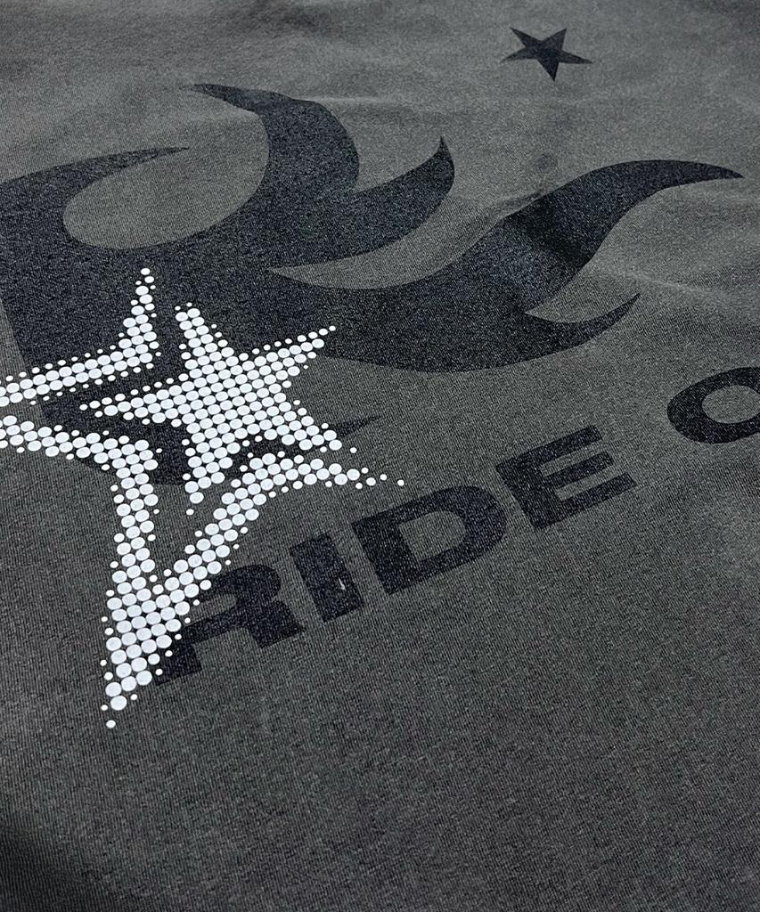 Sseleupe Flame Star Layered Long Sleeve Tee Pigment Charcoal