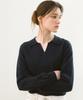 YUPPE Frill Collar Knit_Navy