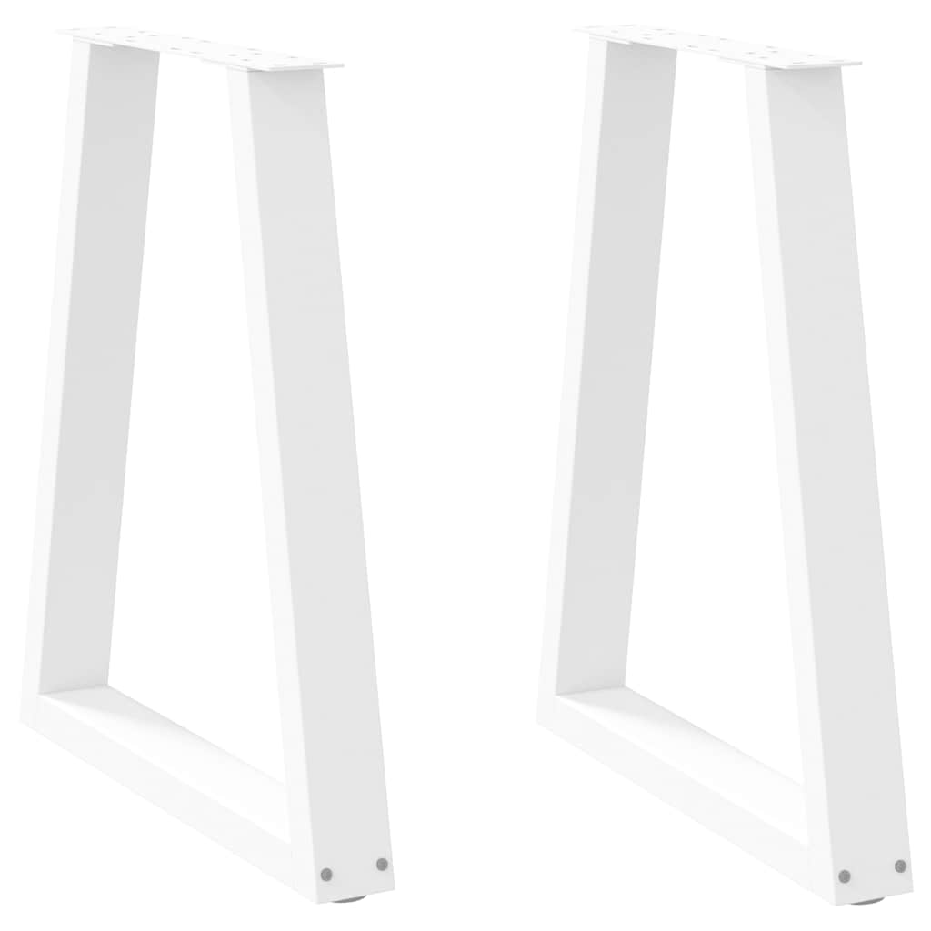 Vidaxl Coffee Table Legs, 2 Pcs, White, 60X(72-73) Cm, Steel