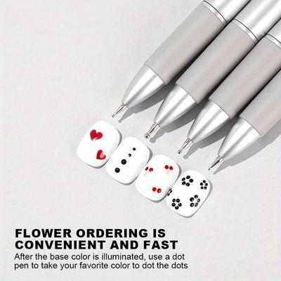 Nail Dotting Pen Nail Art Dotting Tools In Ballpoint Pen Design Nail Art Tip Dot Paint Manicure Kit for Dot Drawing Home Salon