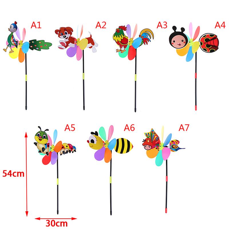 Colorful Cartoon Animal Windmill Wind Spinner Home Garden Yard Outdoor Decor