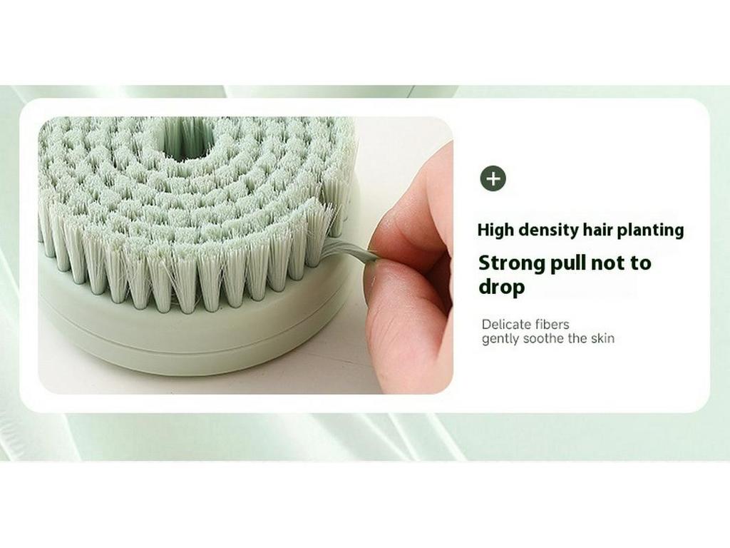 Wireless Smart Electric Bath Brush with Long Handle, Waterproof & Automatic Scrubber for Back and Body