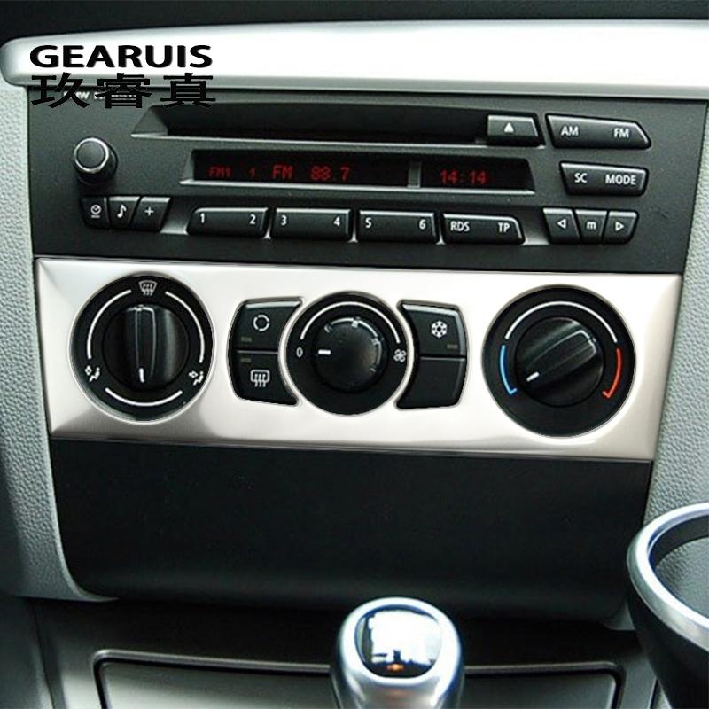 Consolă auto din fibră de carbon Buton pentru aer condiționat Decorare cadru Decor autocolant pentru BMW Seria 1 E81 coupe Buton de volum