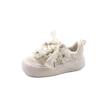 Girls Sports Shoes Chinese Style Kids Casual Shoes with Sweet Flowers 2024 Autumn New Girls Princess Shoes with Cute Ribbon Bow