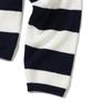 KNITTED (Unisex) Striped Rugby Collar Knit Navy