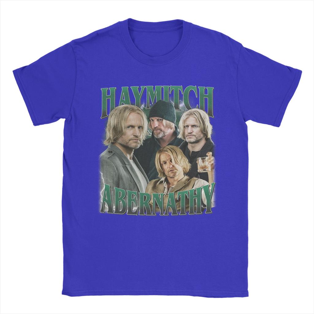 Haymitch Abernathy The Hunger Games T Shirts for Men Pure Cotton TShirts Round Collar Tee Shirt Clothing Birthday Present