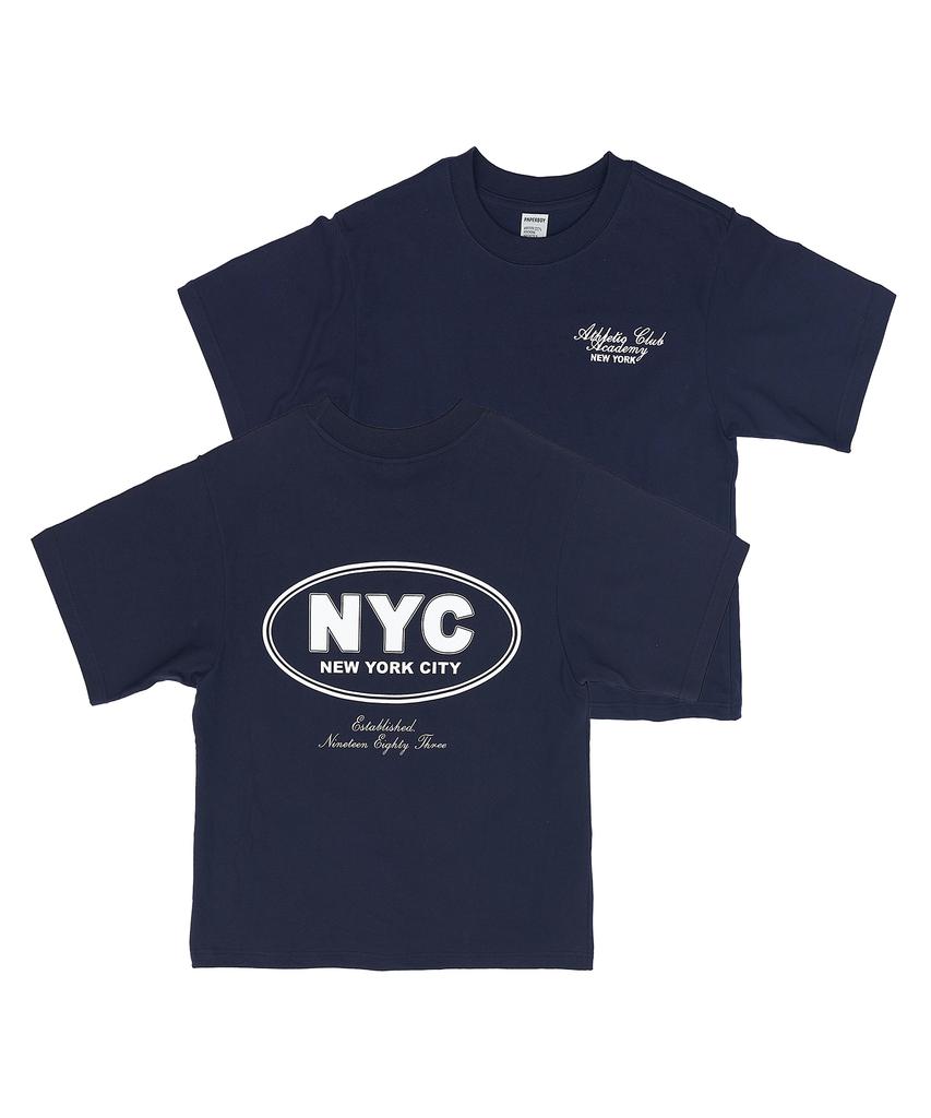 PAPERBOY Nyc Academy Short Sleeve T-Shirt - Navy
