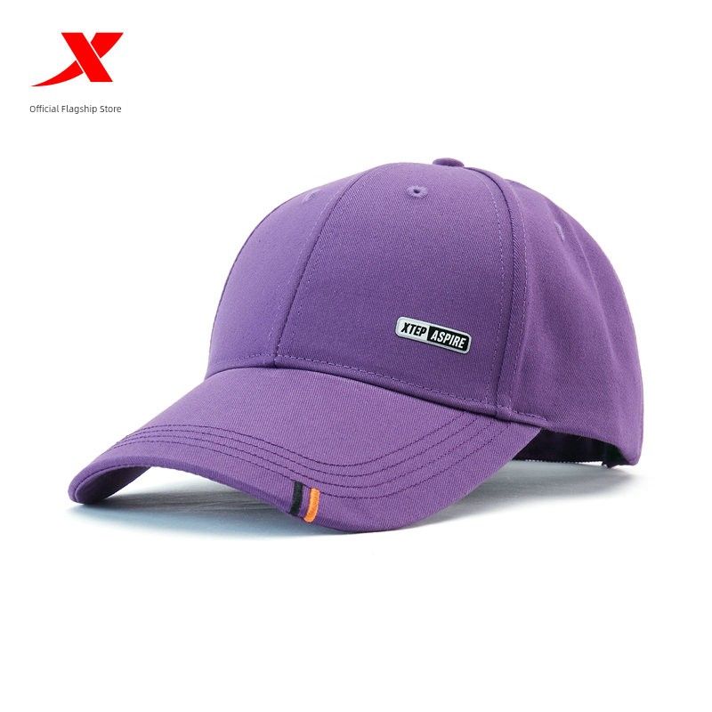 

Спортивная кепка Xtep Оригинальные товары Осень Однотонная с цветовой блокировкой Бейсболка Мужская и женская Спортивная кепка Шляпа Кепка с козырьком Мужская шляпа Женская шляпа Purple One size