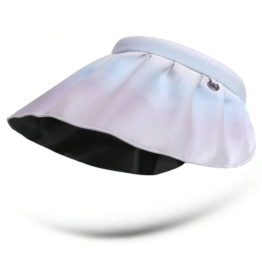 כובע שמש לנשים עם הגנת UV, שוליים רחבים, פתוח מלמעלה, לרכיבה על אופניים בחוץ, לחוף, לקיץ
