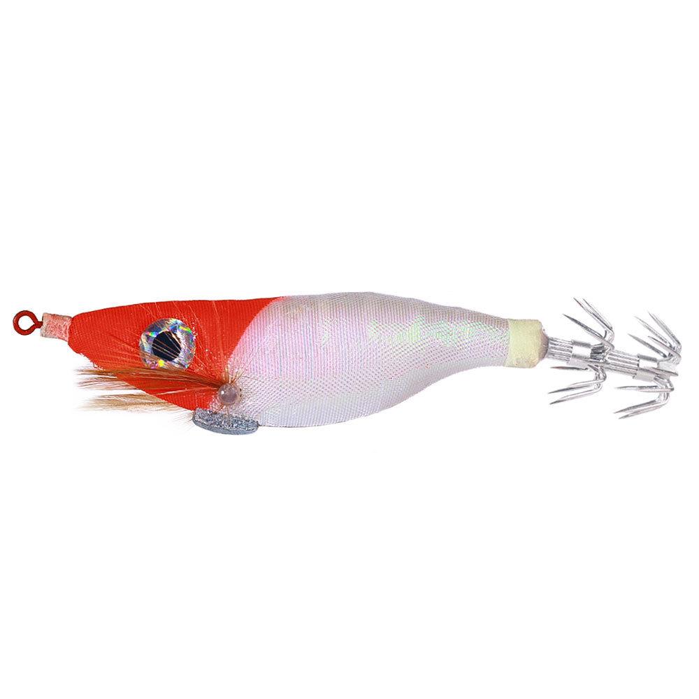 10CMLuminous Wood Shrimp9GSet of Big Eye Shrimp Lure Bait Squid Hook High Simulation Bait Night Fishing Bass Special for Bluefis