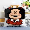 Cartoon Mafaldas Cushion Cover Washable Linen comfort Soft  for Sofa Bed Cozy Home Room Decor