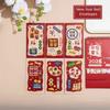 6PCS/Set Chinese Style Red Envelopes Lucky 2026 Luck Money Bag New Year Red Packets  Spring Festival