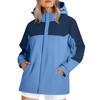 Women's Fashionable Color Blocked Long Sleeved Hooded Outdoor Thin Waterproof Running Sports Jacket, Submachine Jacket