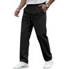 Men's Casual Plaid Drawstring Pants with Elastic Waistband Relaxed Fit Lightweight Trousers for Daily Wear