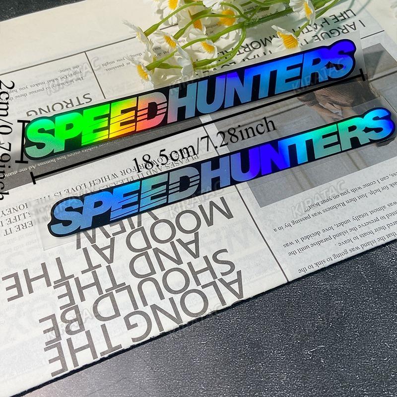 SPEEDHUNTERS Pink Laser Motorcycle StickersJDM Waterproof for Motorbike Helmet Lenses Scooter Front Fairing Tank Vinyl Decals