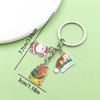 Exquisite Christmas Keychain: Santa, Reindeer, Gift Box, and Bell Ornaments Pendant