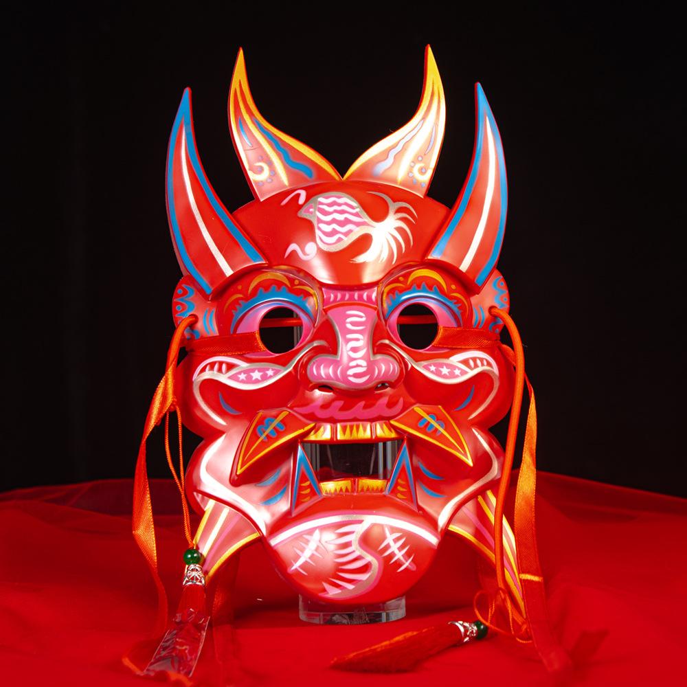 New Temple Fair Party Painting Nuo Opera Mask COS Carving ABS Mask Full Face National Style Props