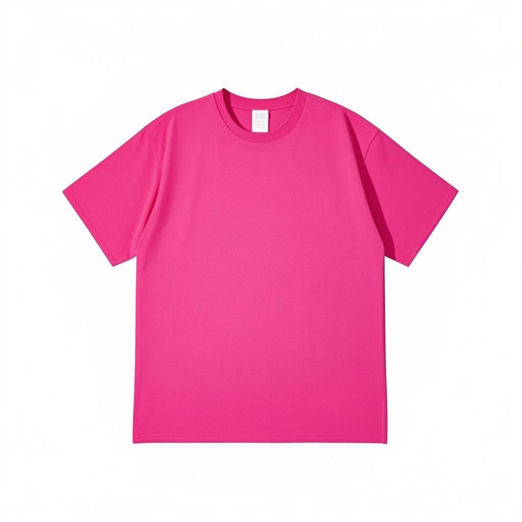 400g Heavyweight Pure White Long-Staple Cotton Summer Short-Sleeve Loose Crew Neck Base Layer T-Shirt