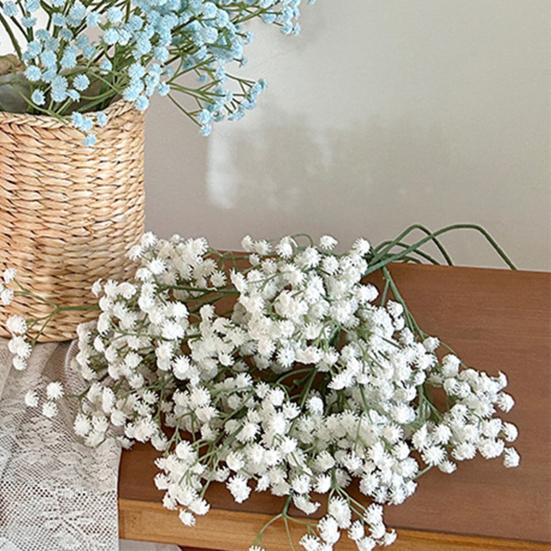 Baby's Breath Artificial Flowers White Real Touch Faux Gypsophila Flowers for Wedding Party Home Garden Decor