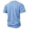 Men's Short Sleeved Lapel Collar T-shirt Casual Round Neck Top