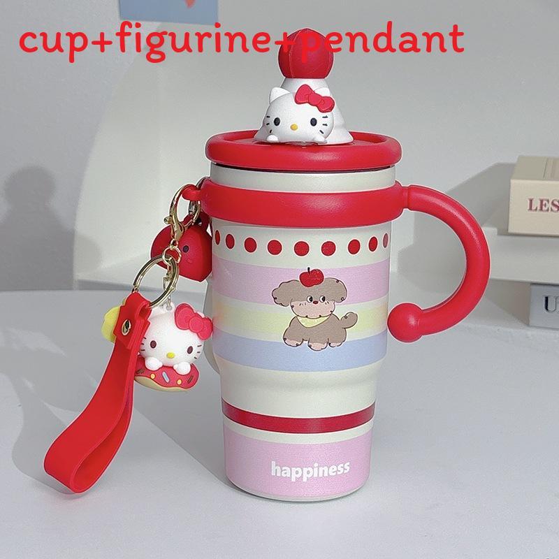 Cartoon Insulated Travel Mug With Straw And Handle For Kids And Adults