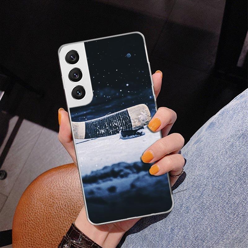 Ice Hockey Rink Sport Phone Case For Samsung Galaxy S24 S25 Edge S26 Ultra S23 S22 S21 Plus S20 FE + Personalized Print Cover Ga