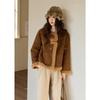Women's Embroidered Faux Fur Winter Coat