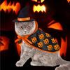 Pumpkin Pattern Halloween Cat Cloak Adjustable Breathable Halloween Dog Costume Soft Bat Cat Halloween Costume Home Decor