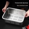 201 Stainless Steel Deep Rectangular Tray with Drain Holes