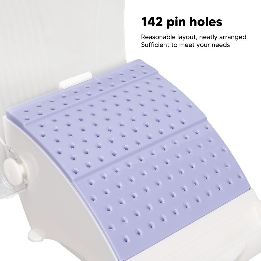 Zahnbohrer-Reinigungsbox, 142 Löcher, hohe, niedrige Geschwindigkeit, staubdicht, umweltfreundlicher Zahnbohrerhalter (lila)