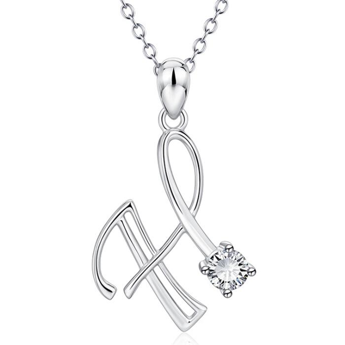 Fashionable 26 Letter Rhinestone Necklace Elegant Personalized Pendant Choker Stylish Versatile Jewelry Accessory For Women