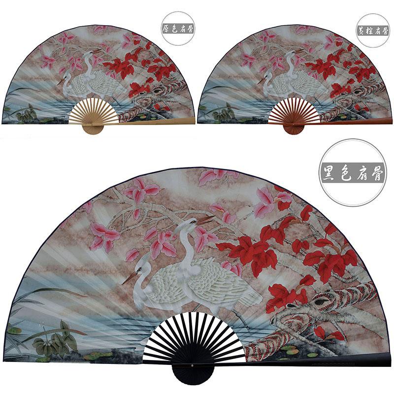 50x88cm Große Blumen Vögel Papierfächer Wandbehang Dekorativen Faltfächer Büroflur Zuhause Wohnzimmer Dekorativer Fächer
