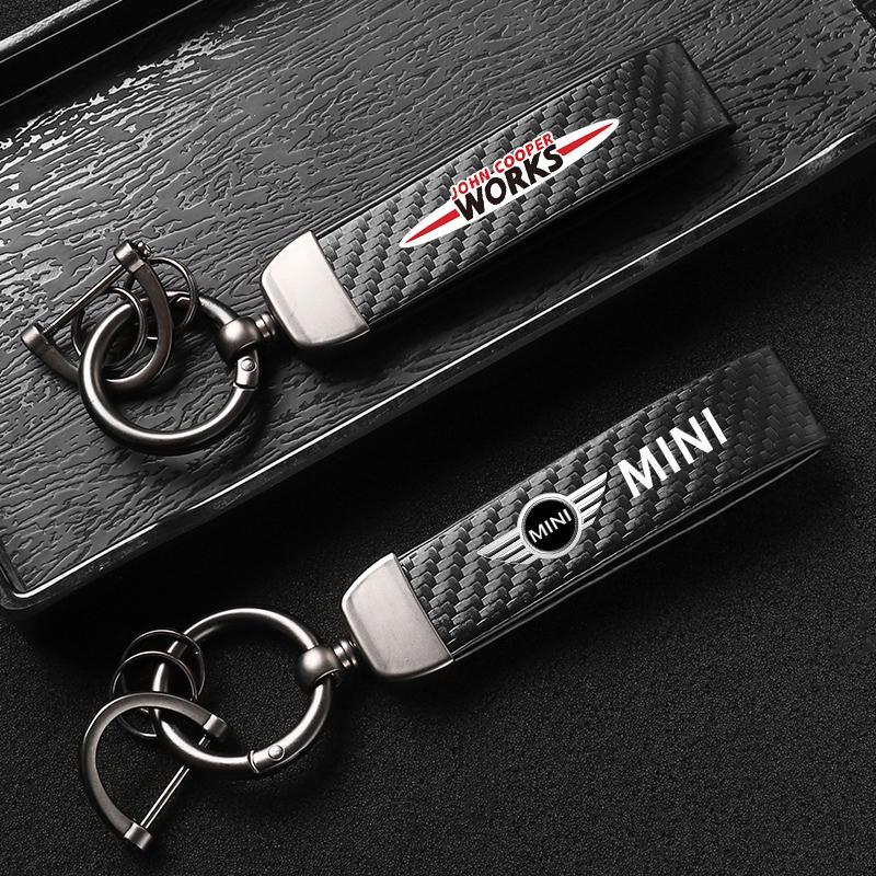 Portachiavi per Auto in Pelle di Vitello Lega di Zinco Accessori Portachiavi Auto Per MINI Cooper R56 F56 R50 JCW Cabrio Aceman Countryman Clubman WORKS  rdxzk11
