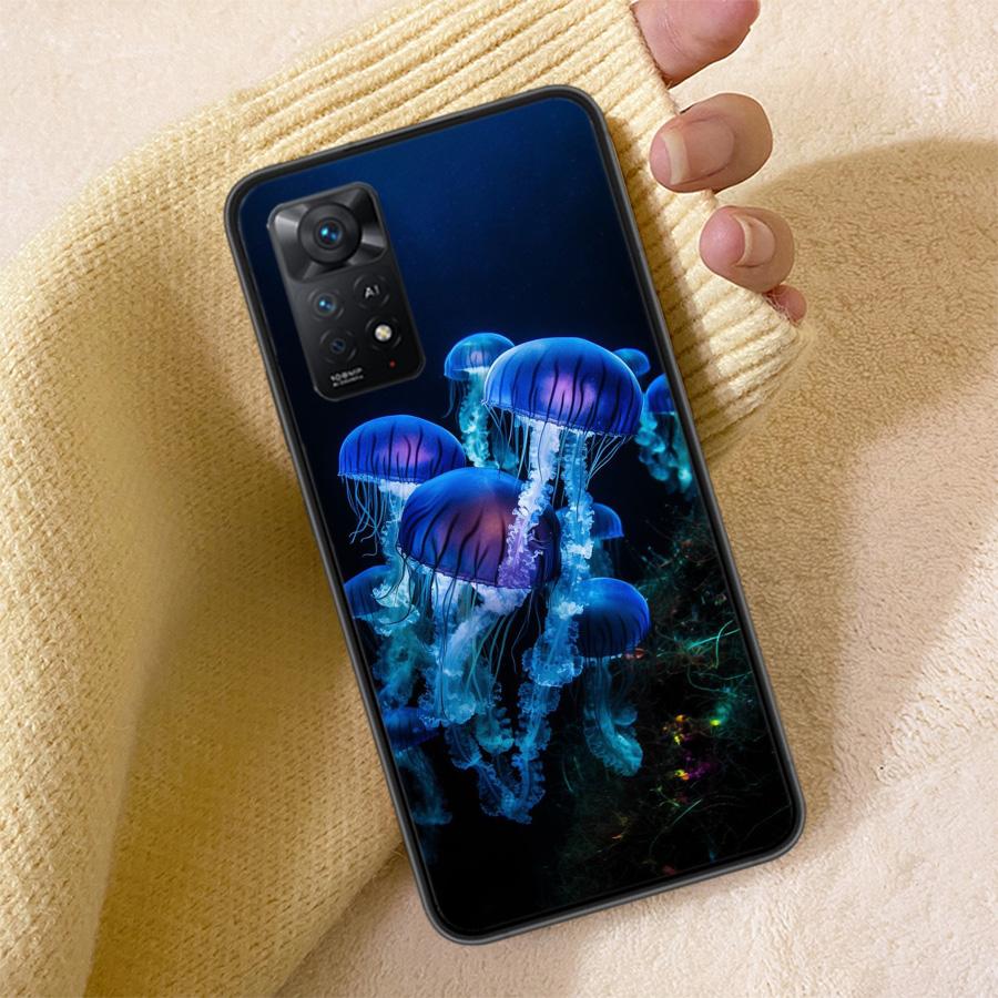 Magic Jellyfish Phone Case For Redmi Note 13 14 15 Pro Plus 12 13C 12C 15C 9 10 10C 9T 9C 9A TPU Soft Cover Clear Cell Cases Sho