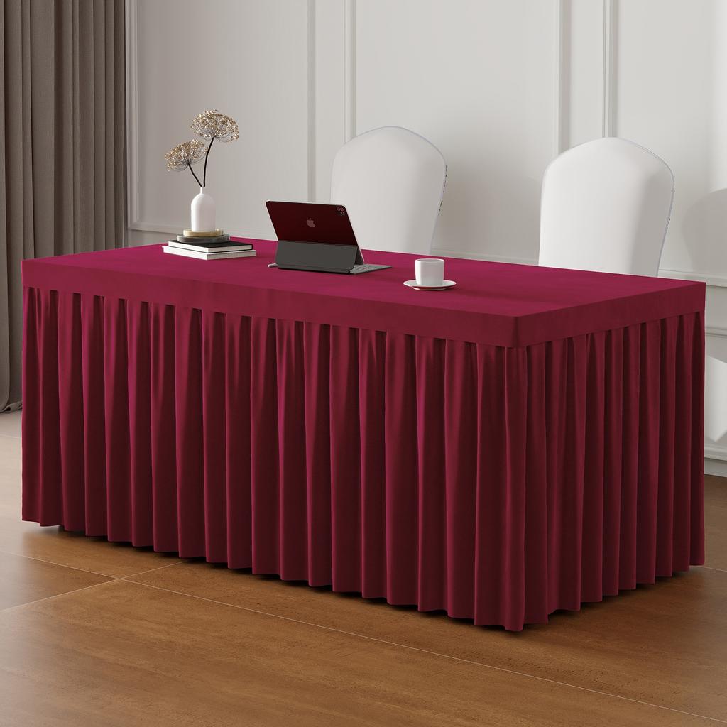 Thickened Conference Tablecloth Dutch Fleece Fabric Rectangular Hotel Tablecloth Exhibition Tablecloth Office Tablecloth Event Linen