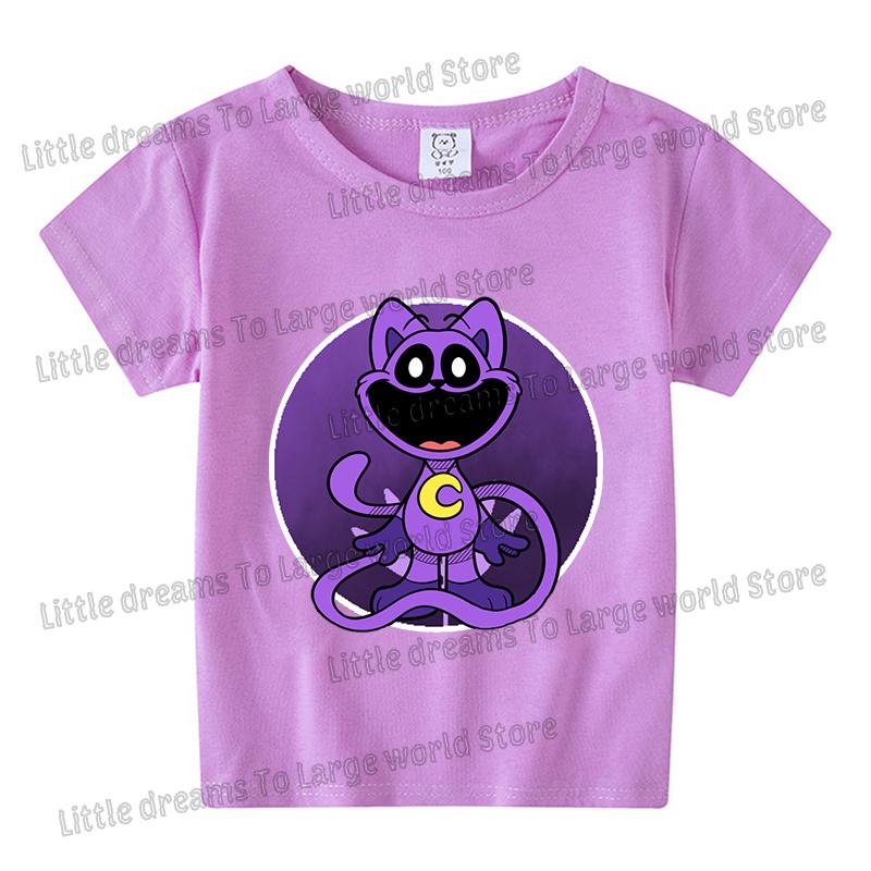 Smilings Critters Children T-shirt Short-sleeve Shirt Colorful Tee Tops Cotton Kid Cute Cartoon Figure Printed T-shirts Boy Gift