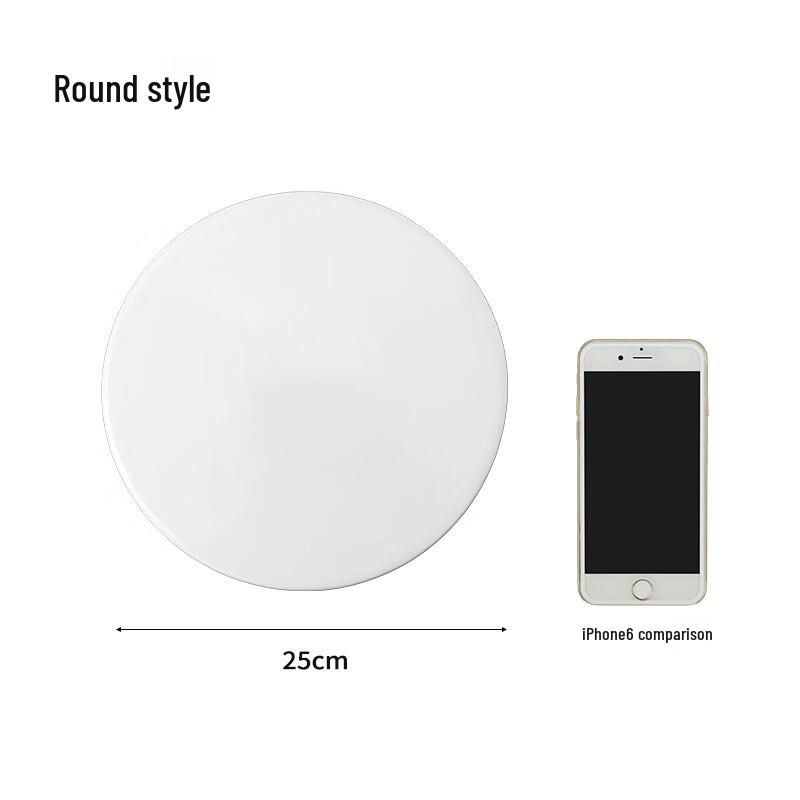 ZISIZ 10-inch Round White Ceramic Dinner Plate
