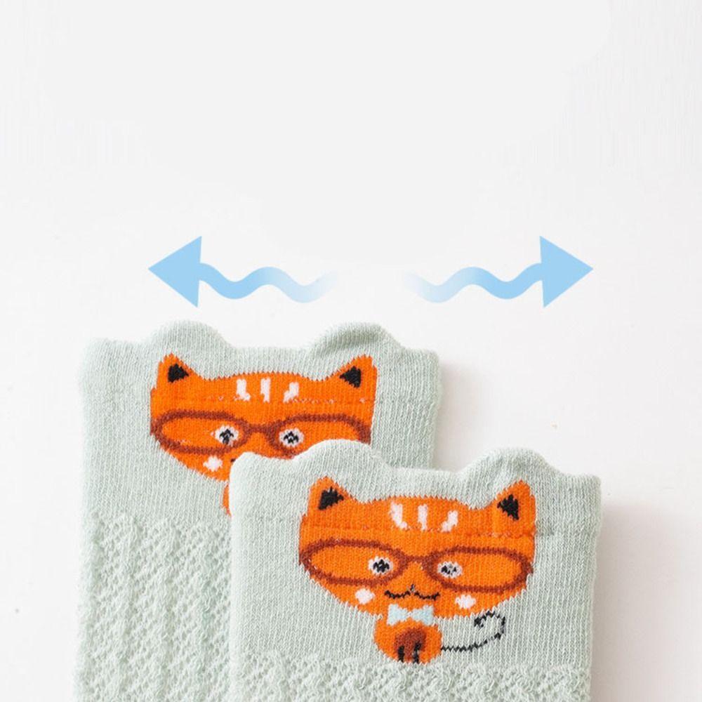 6Pairs Cartoon Animal Infant Cotton Stockings Cute Above Knee Stockings Calf Socks Baby Newborn