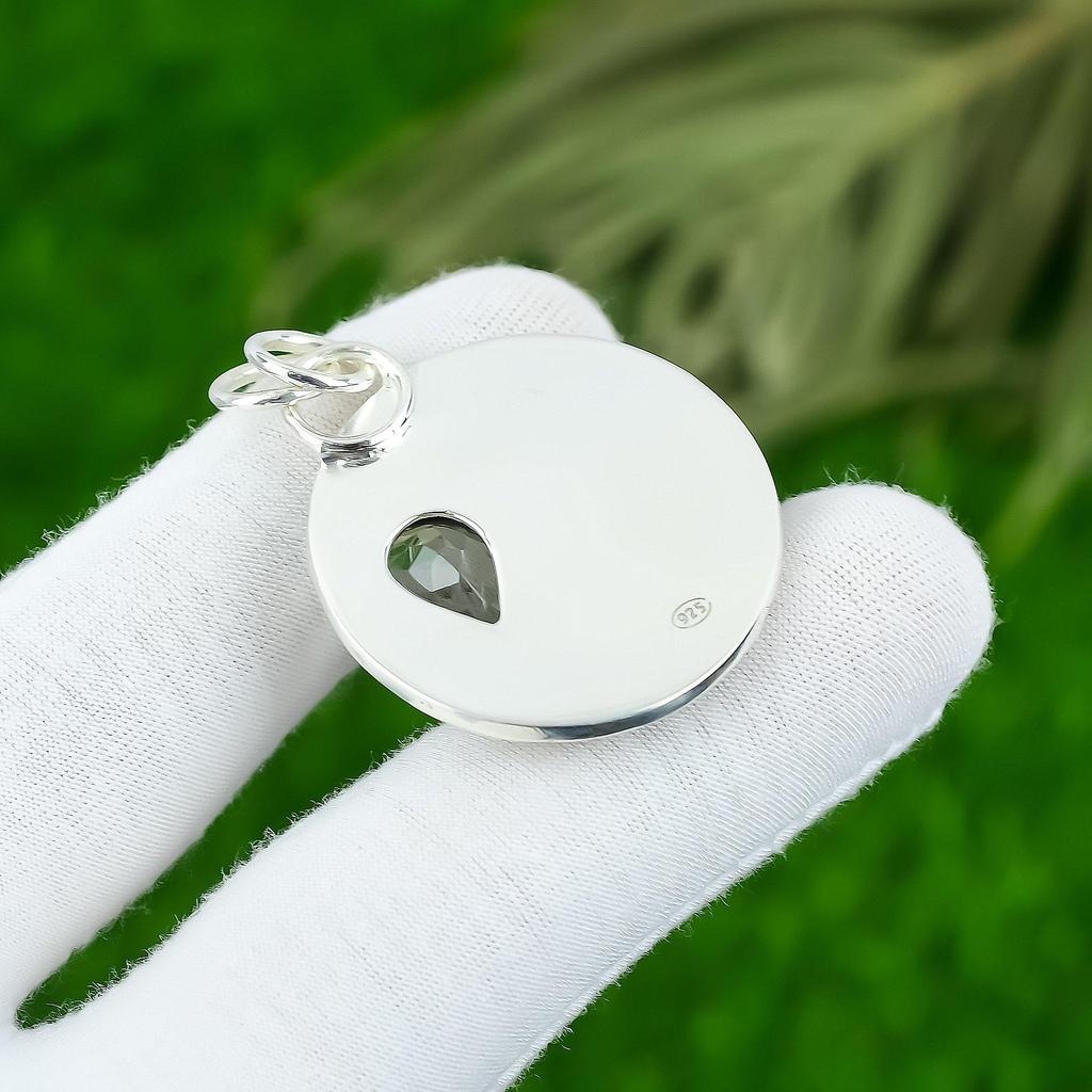 Anniversary Gift For Her Natural Lemon Topaz Gemstone Pendant 925 Silver
