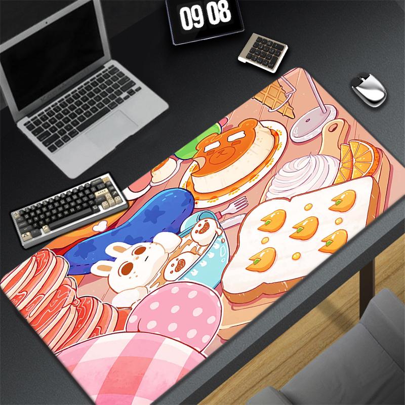 Cute Cat Large Mouse Pad Gamer Kawaii Gaming Accessories Deskpad Play Mats Anime Office Mini Pc Xxl Mousepad Table Desk Carpet