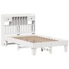 VidaXL Cadre de lit sans matelas blanc 135x190 cm bois de pin massif, meuble de chambre à coucher, sommier, lit en bois, 3308859