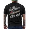 Men'S Funny French Chainsaw Lumberjack T-Shirt | Crew Neck Short Sleeve Tee - All-Season Casual Workwear Gift, Durable Breathable Outdoor Apparel