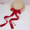 Small Sweet Lolita Straw Hat Lolita Princess Lace Bow Ribbon Straw Hat Women Girls Summer Straw Hats Beach Sun Hat