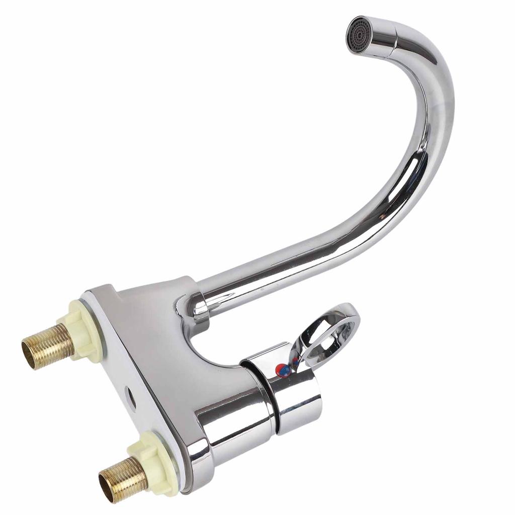 G1/2 Bathroom Basin Faucet Hot and Cold Water Mixer Dual?Hole Water Tap for Kitchen Home