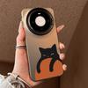 Orange black cat is suitable for Huawei mate80 mobile phone case mate80promax new mate70 all-inclusive anti-defense