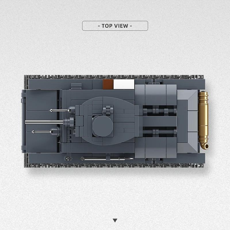 WK2 Deutscher Leichter Panzer PZ.KPFW.38(T.)Militärserie Zweiter Weltkrieg Panzer Bausteine Ziegel Modell Set Spielzeug für Kinder Geschenke